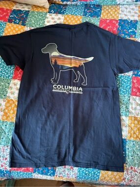 Columbia Navy Dog Sunset Graphic Tee